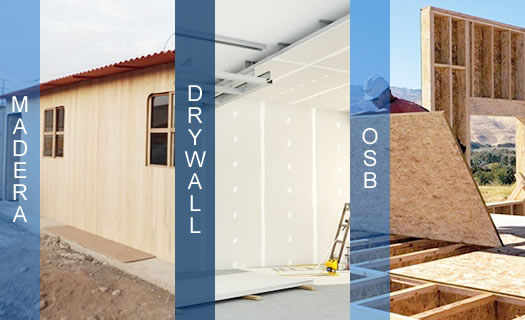 Casas de Madera, Drywal y OSB